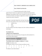 Measures of Central Tendency Dispersion and Correlation