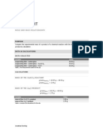 CHEM: Lab Report: Mole and Mass Relationships