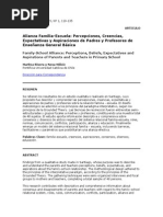 Percepciones, Creencias, Expectativas y Aspiraciones de Padres y Profesores de Enseñanza General Básica