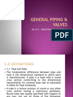 General Piping and Valves