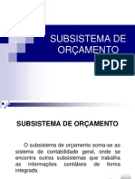 Subsistema de Orçamento 2