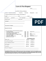 Leave & Pass Request Form