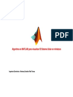 Algoritmo Matlab Del Sistema Solar en Miniatura