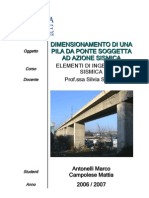 Ingegneria Civile Uniroma3 - III Anno - Dimensionamento Di Una Pila Da Ponte