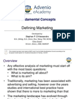 Defining Marketing: Fundamental Concepts