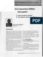 Droit Concurrence Uemoa Premiere Partie