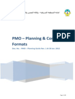 PMO - Planning & Control Formats: Doc. No. - PMO - Planning Guide Rev. 1 DT 30 Jan. 2012