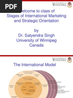 Welcome To Class of Stages of International Marketing and Strategic Orientation by Dr. Satyendra Singh University of Winnipeg Canada