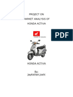 Project On Market Analysis of Honda Activa