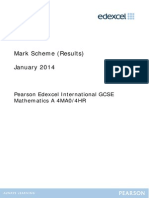 Mark Scheme (Results) January 2014: Pearson Edexcel International GCSE Mathematics A 4MA0/4HR