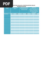 Lista de Cotejo para Evaluar La Participacin Del Relato Heteroevaluacin