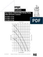 Pump Specifications Elv Series Submersible Sump Pump With Oiltector Control