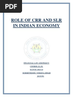 Role of CRR and SLR