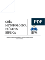 Guía Metológica Exégesis Bíblica