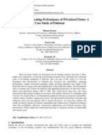 Financial and Operating Performance of Privatized Firms A Case Study of Pakistan