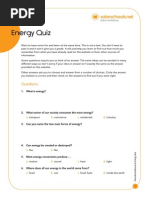 Solarschools Activity Energy Quiz