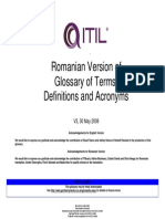 ITILV3 Glossary Romanian