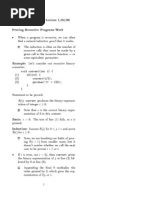 CS109A Notes For Lecture 1/24/96 Proving Recursive Programs Work