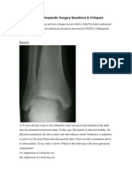 Orthopaedic Critiques