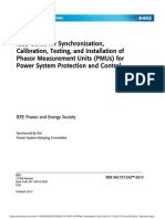 IEEE Guide For Sunchronizations, Calibration, Testing, and Installation of PMUs For Power System Protection and Control