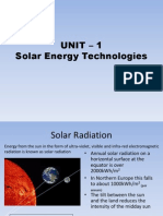 Unit - 1 Solar Energy Technologies