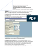 Creating A LSMW Using Standard Batch or Direct Input Recording