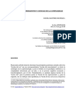 Paradigmas Emergentes y Ciencias de La Complejidad. Miguel Martínez Miguélez