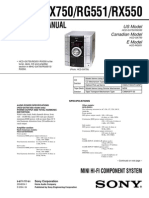 Service Manual: HCD-GX750/RG551/RX550