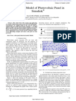 Behavioral Model of Photovoltaic Panel in Simulink