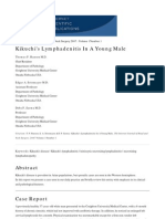 DR Sarma's Publication: Kikuchi's Lymphadenitis in A Young Male. Internet J Head and Neck Surg 2007:1