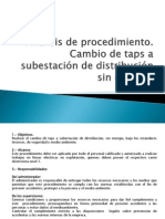 Análisis de Procedimiento Cambio de Taps