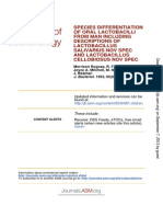 Of Oral Lactobacilli Species Differentiation: Joyce A. Mitchell, M. N. Disraely and A. Morrison Rogosa, R. F. Wiseman