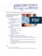 Calculating Dosages Using Weight Measurement