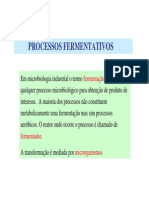 Aula 11. Introdução Processos Fermentativos