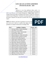 Coframa Lista Alumnos Admitidos 2014