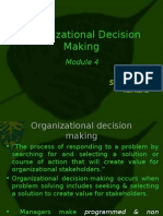 Organizational Decision Making: Sreenath B