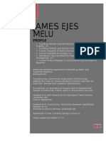 James Ejes Melu: Profile