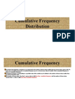 Cumulative Frequency Distribution