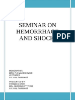 Seminar On Hemorrhage and Shock