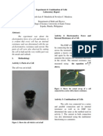 Experiment 4: Combination of Cells Laboratory Report