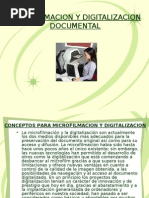 Microfilmacion y Digitalizacion de Documentos