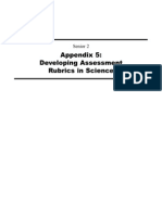 Appendix 5: Developing Assessment Rubrics in Science: Senior 2