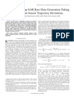 Efficient Stripmap SAR Raw Data Generation Taking Into Account Sensor Trajectory Deviations