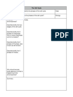 Cornell Notes - The Cell Cycle