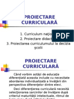 Proiectare Curriculara