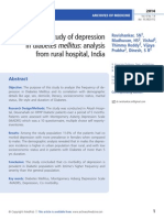 A Study of Depression in Diabetes Mellitus: Analysis From Rural Hospital, India 1