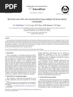 Real Time Mass Flow Rate Measurement Using Multiple Fan Beam Optical Tomography