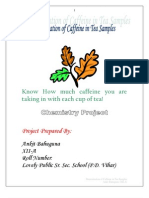 Determination of Caffeine in Tea Samples