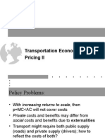 Transportation Economics: Pricing II