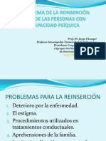 El Problema de La Reinserción Social de Las Personas Con Discapacidad Psíquica